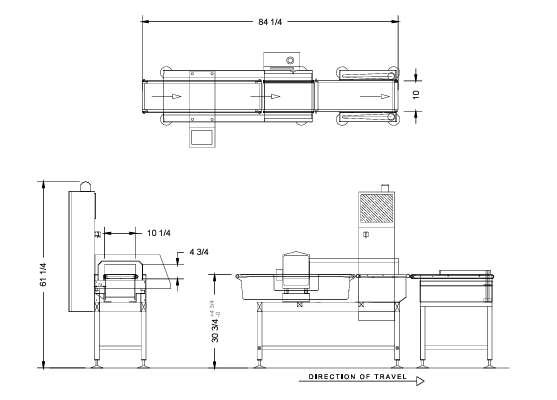 Ohlson Check weigher + Metal Detector Diagram